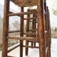 Set de 3 tabourets en paille hauts