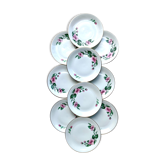 10 porcelain dessert plates