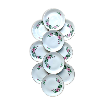 10 porcelain dessert plates