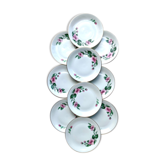 10 porcelain dessert plates