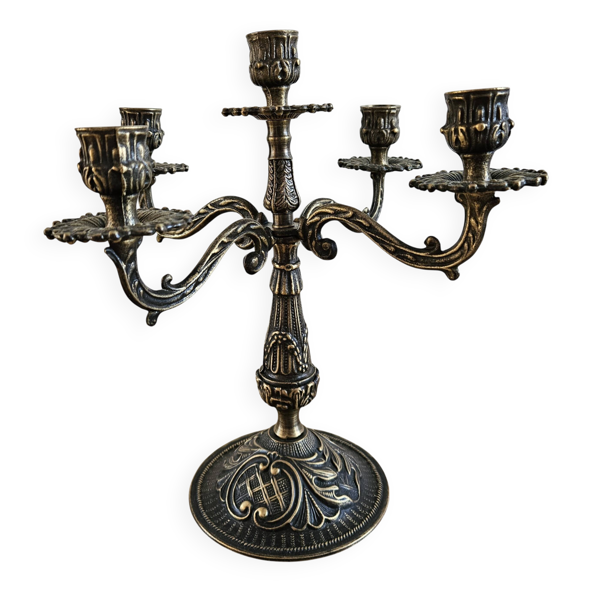 Antique patinated bronze chandelier