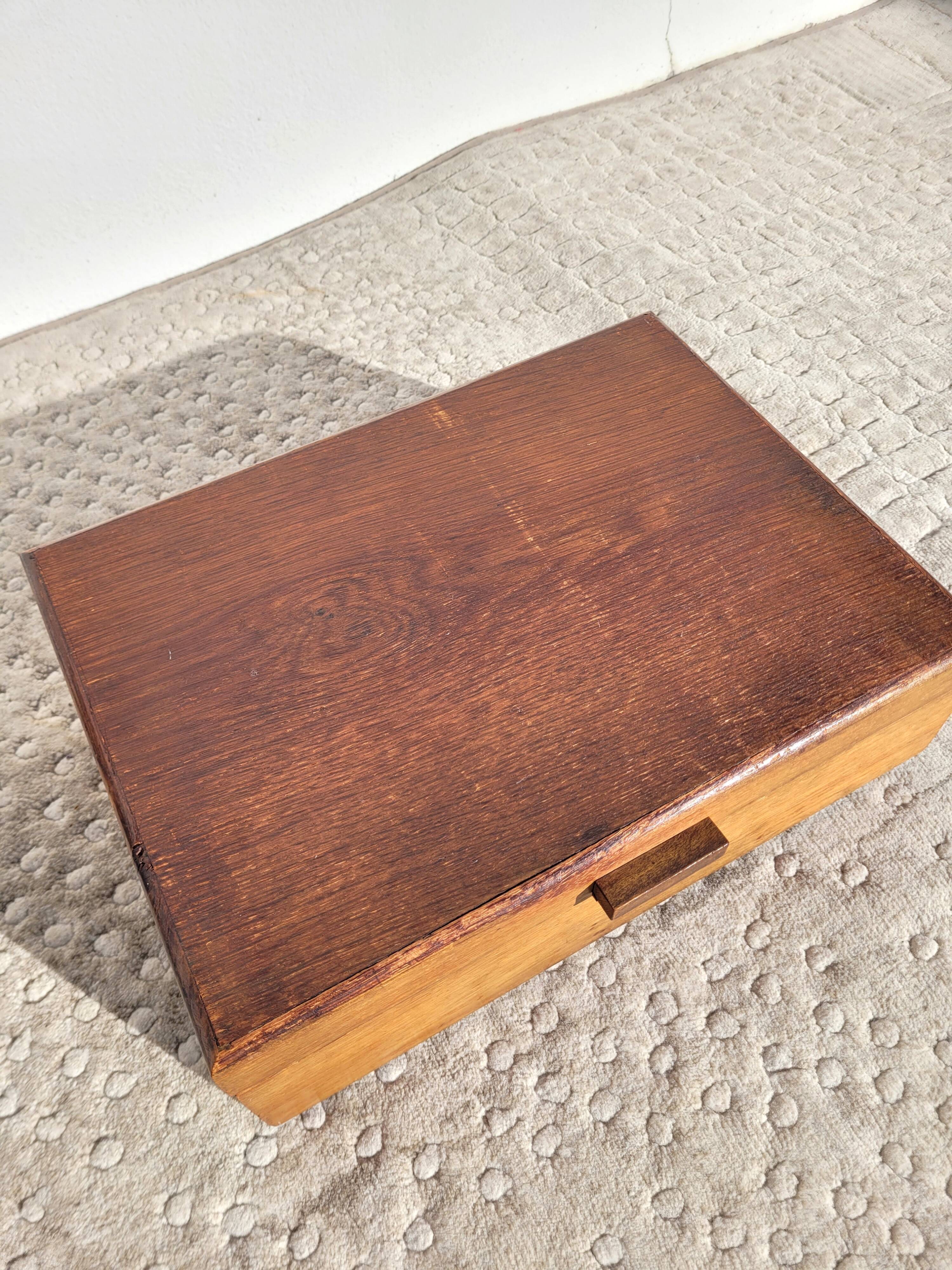 Old wooden box sewing 36x26cm