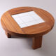 Table basse ronde en orme et céramique