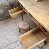 Blonde walnut desk and pine top 1900