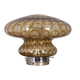 Vintage 1970s amber murano glass table lamp, italian design