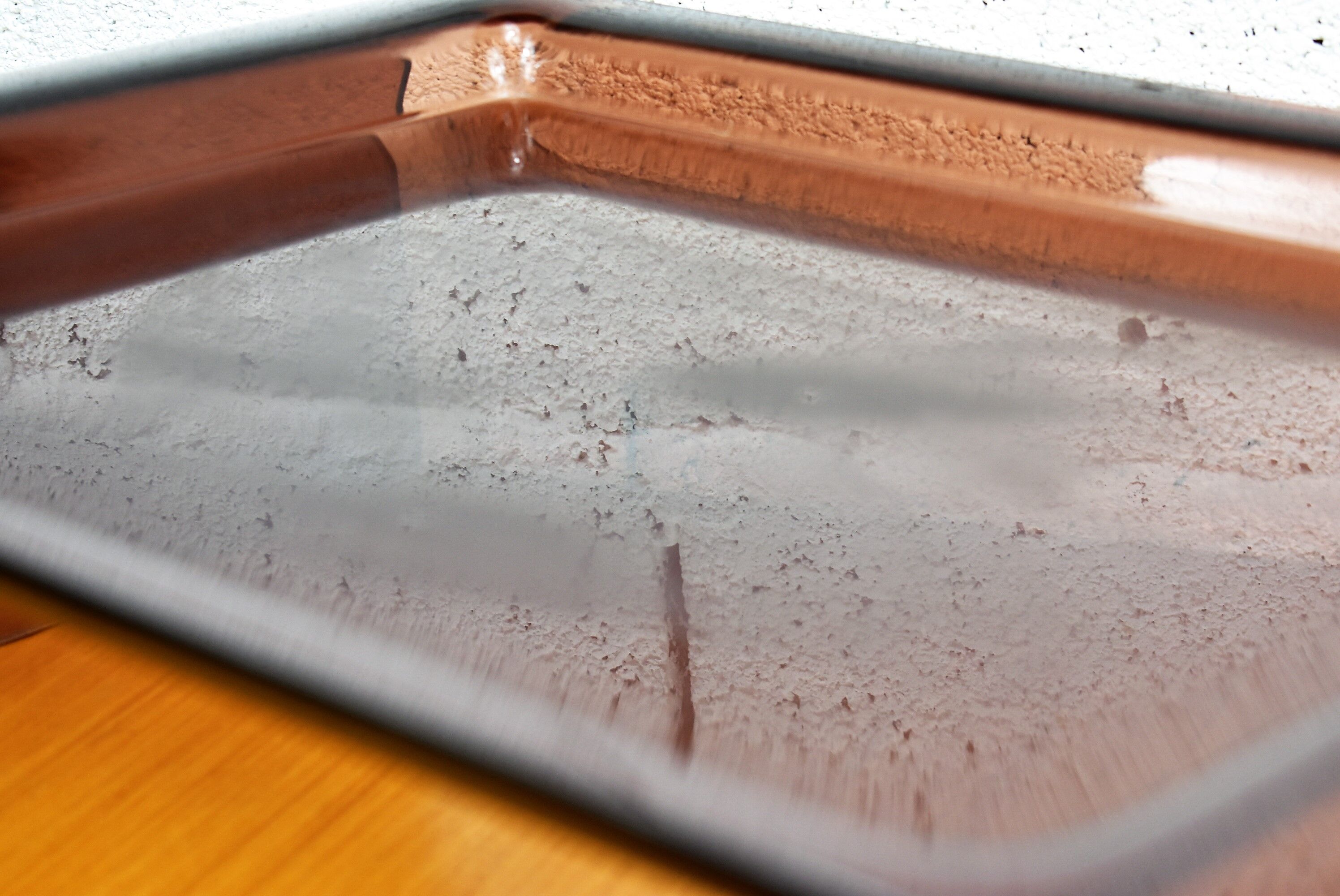 Vintage plexiglass top smoky color.