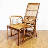 Rattan recliner chair, Bauhaus 1930