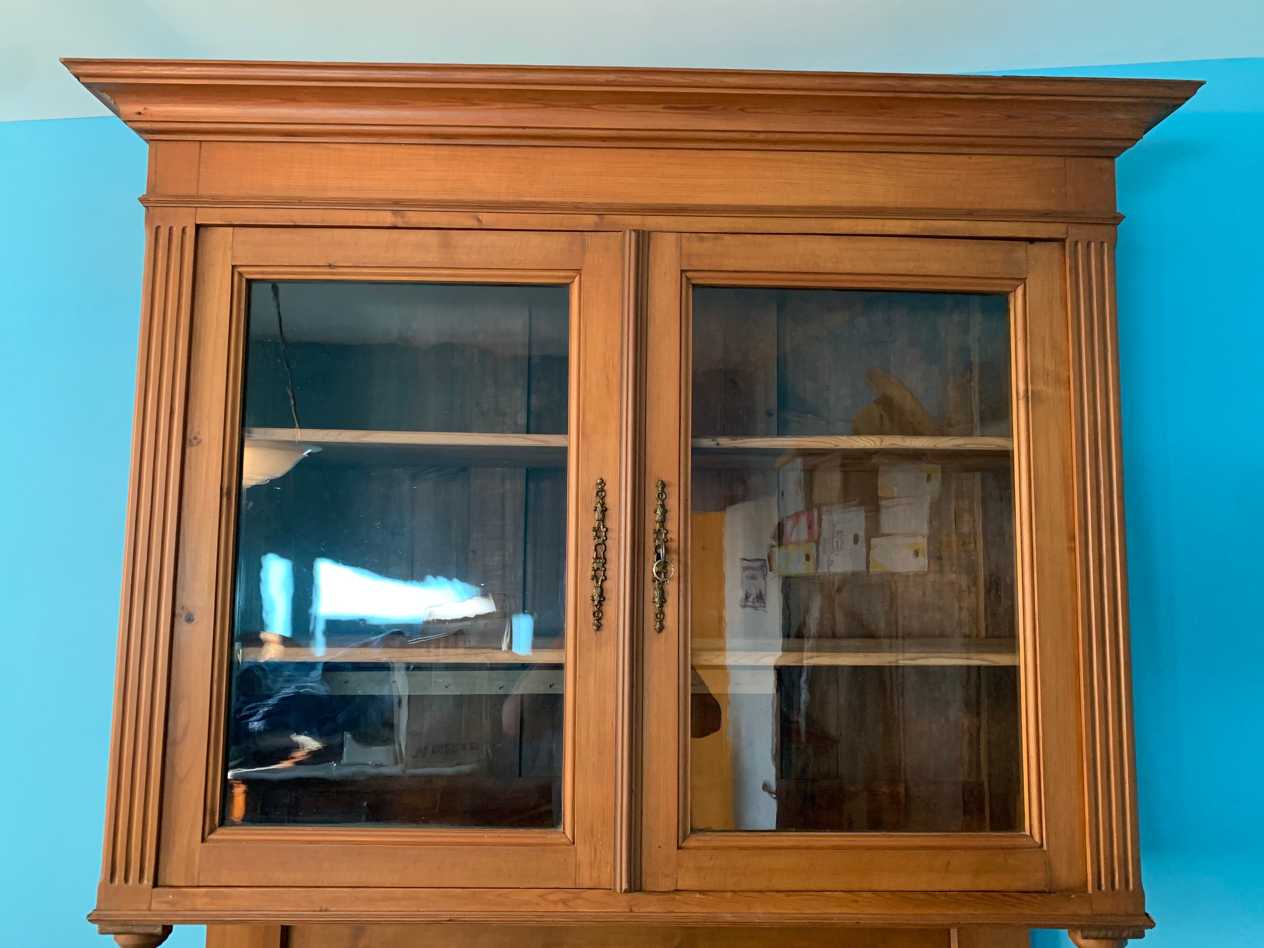 Natural wood sideboard