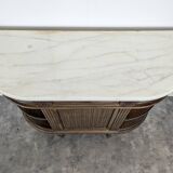 Louis XVI style dessert table in mahogany, late 19th century.