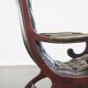 Green cow leather chesterfield armchair combined with wood