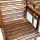 Paire de fauteuils à lattes en chene 1950