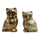 Duo de hiboux en laiton