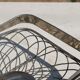 Vintage silver twisted metal basket – Foldable handle