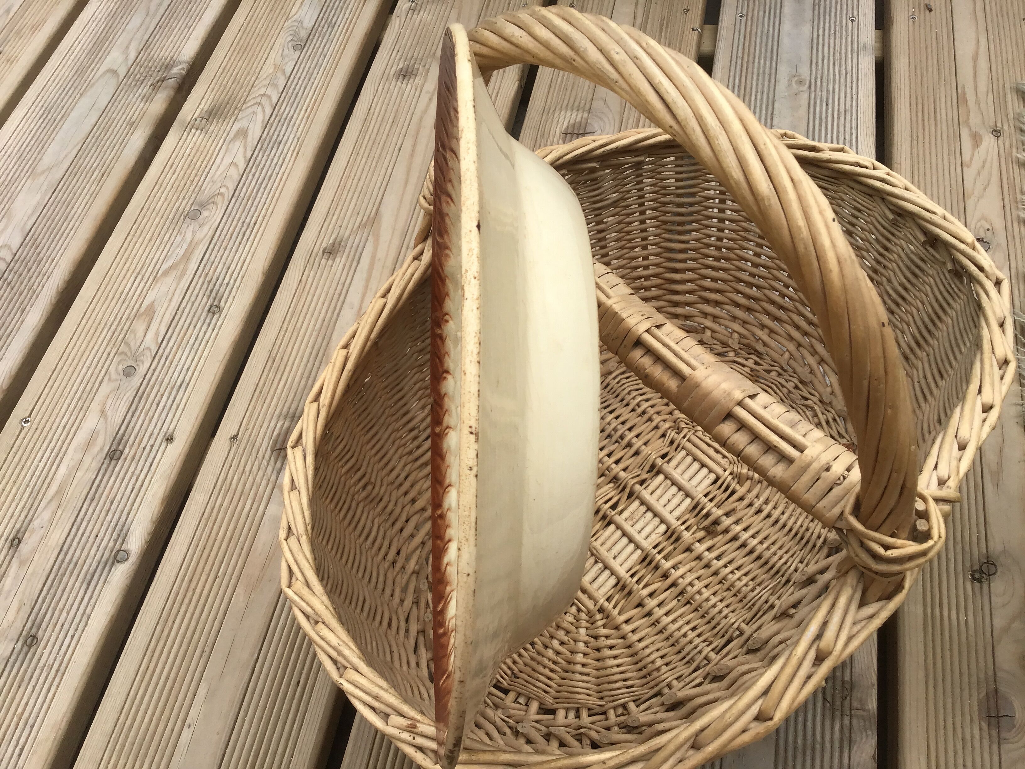 Flat decoration porcelain boat Moulin des loups