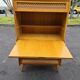 Secrétaire vintage pied compas 1960 rotin