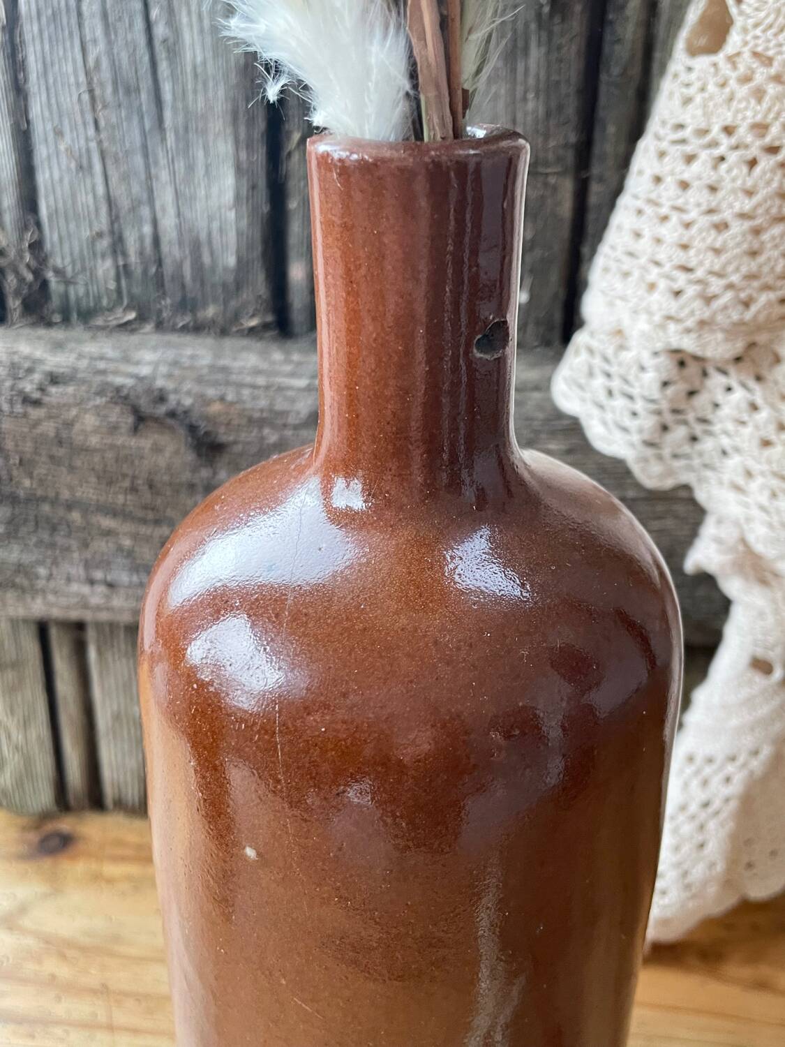 Old stoneware bottle