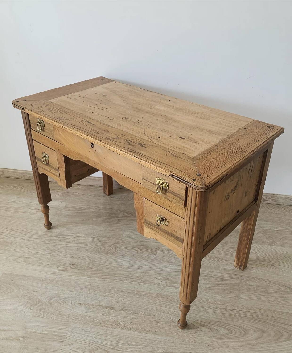 Old restored wooden desk
