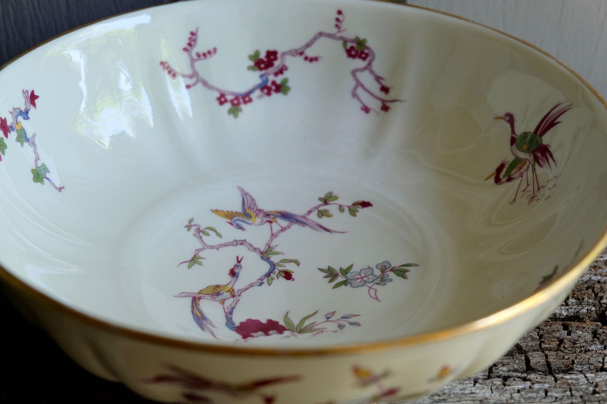 Flat porcelain bowl B & C Limoges L. Bernardaud & Cie France