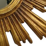 Large Sun Mirror Gold Leaf Gilded Sunburst Mirror 54cm