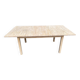 Scandinavian extendable dining table stripped in raw solid wood 1990