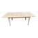 Scandinavian extendable dining table stripped in raw solid wood 1990