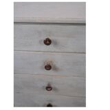 Small Gustavian Gray Painted Chest of Drawers with Original Paint