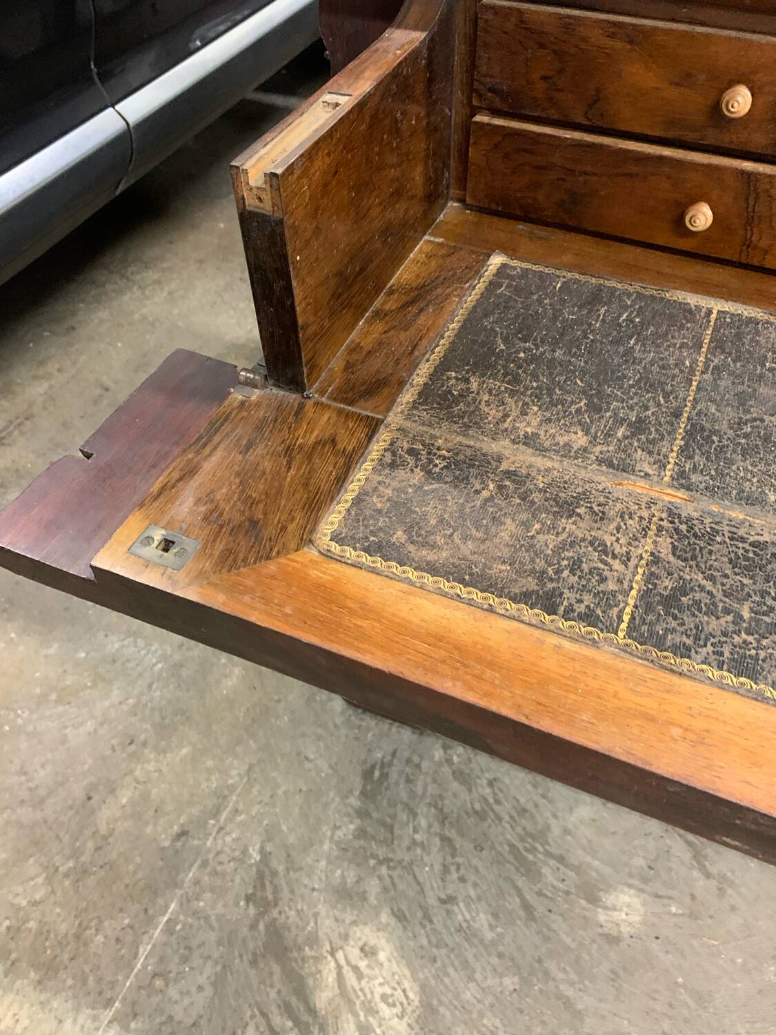 Antique Louis-Philippe chest of drawers, 19th century secretary