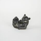 Ceramic teddy bear figurine, Danish design, 1960s, made in Denmark