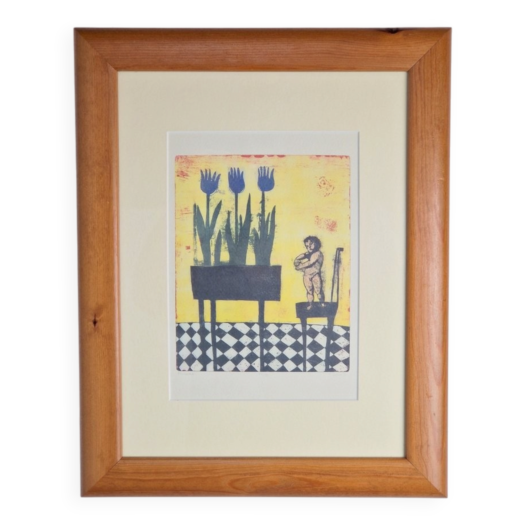 Eliza Kopec, Primavera, années 1990, lithographie, encadrée