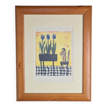 Eliza Kopec, Primavera, années 1990, lithographie, encadrée