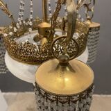 Antique italian liberty chandelier lamp, 1930s