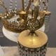 Antique italian liberty chandelier lamp, 1930s