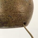 Pyrite stoneware lamp and wool lampshade