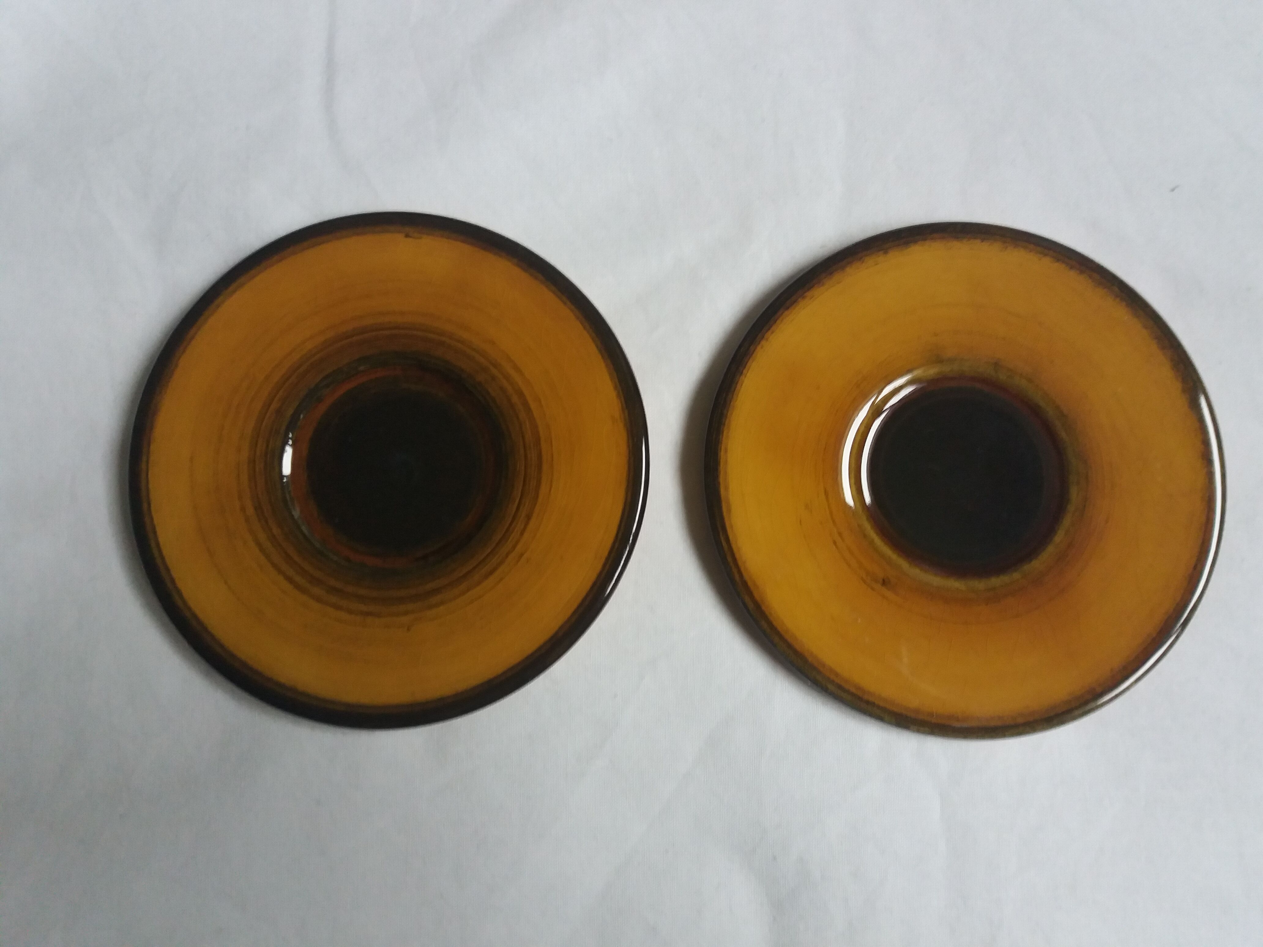 2 Longchamp ceramic coffee cups and saucers