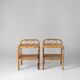 Midcentury Modern Italian Bamboo Side Tables, set of two, Italy 1960s
