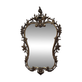 Miroir à accrocher en métal doré