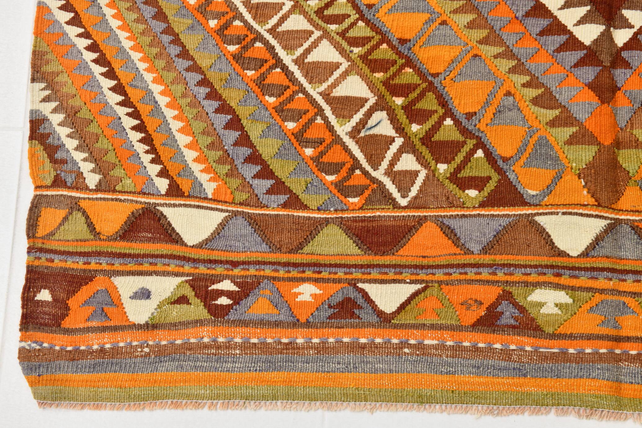 5x7 Rug For Living Room Scandinavian Vintage Kilim Rug, 155x224Cm SK 2309