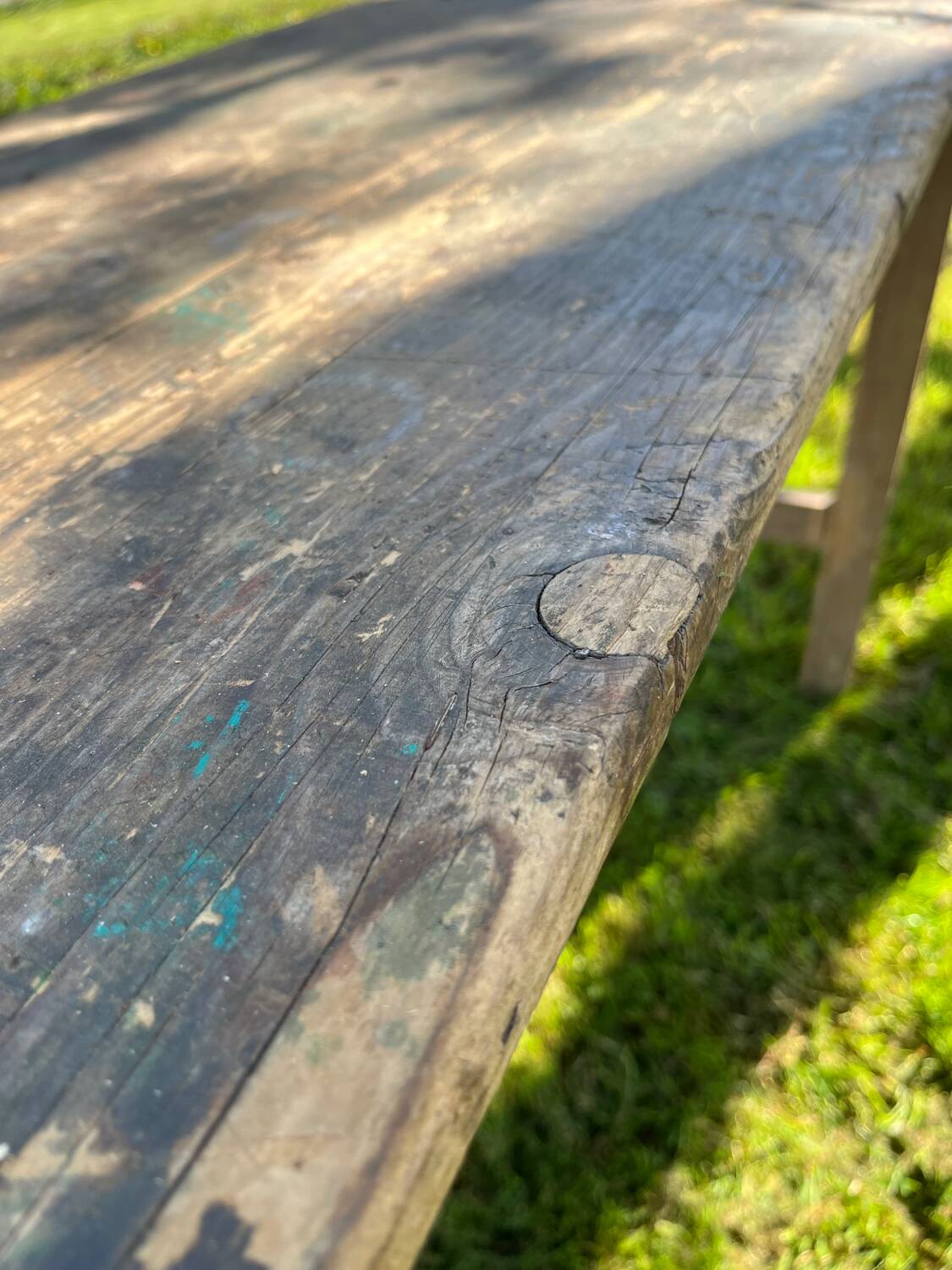 Antique wooden folding table