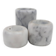 Set of three marble candle sticks, Italy 1970's