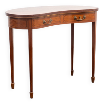 1940s console / desk, Sheraton style, mahogany