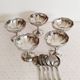 Ice cream or sorbet cups on foot, in 18/10 stainless steel
