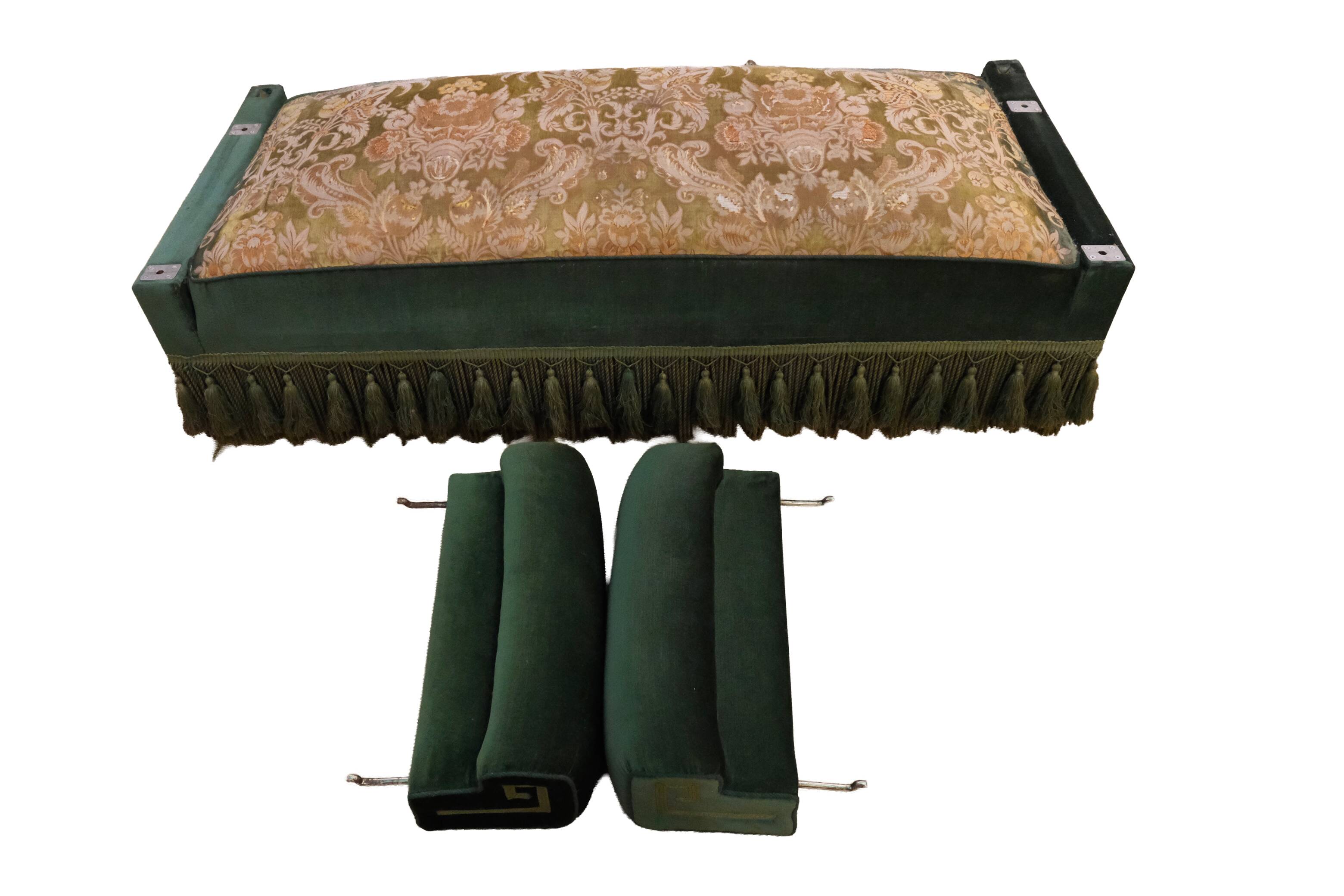 German Art Nouveau sofa bed c.1900 – green velvet