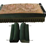 Canapé-lit Art nouveau allemand c.1900 – velours vert