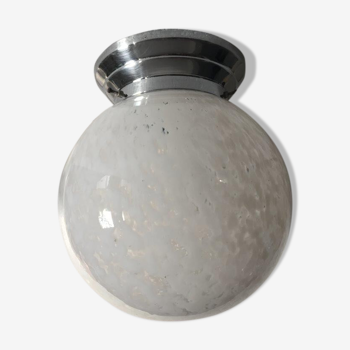 Globe globe in opalin glass speckled art deco