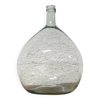 Transparent demijohn in blown glass