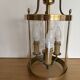 Brass and glass pendant light