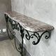 Console en fer forgé et marbre