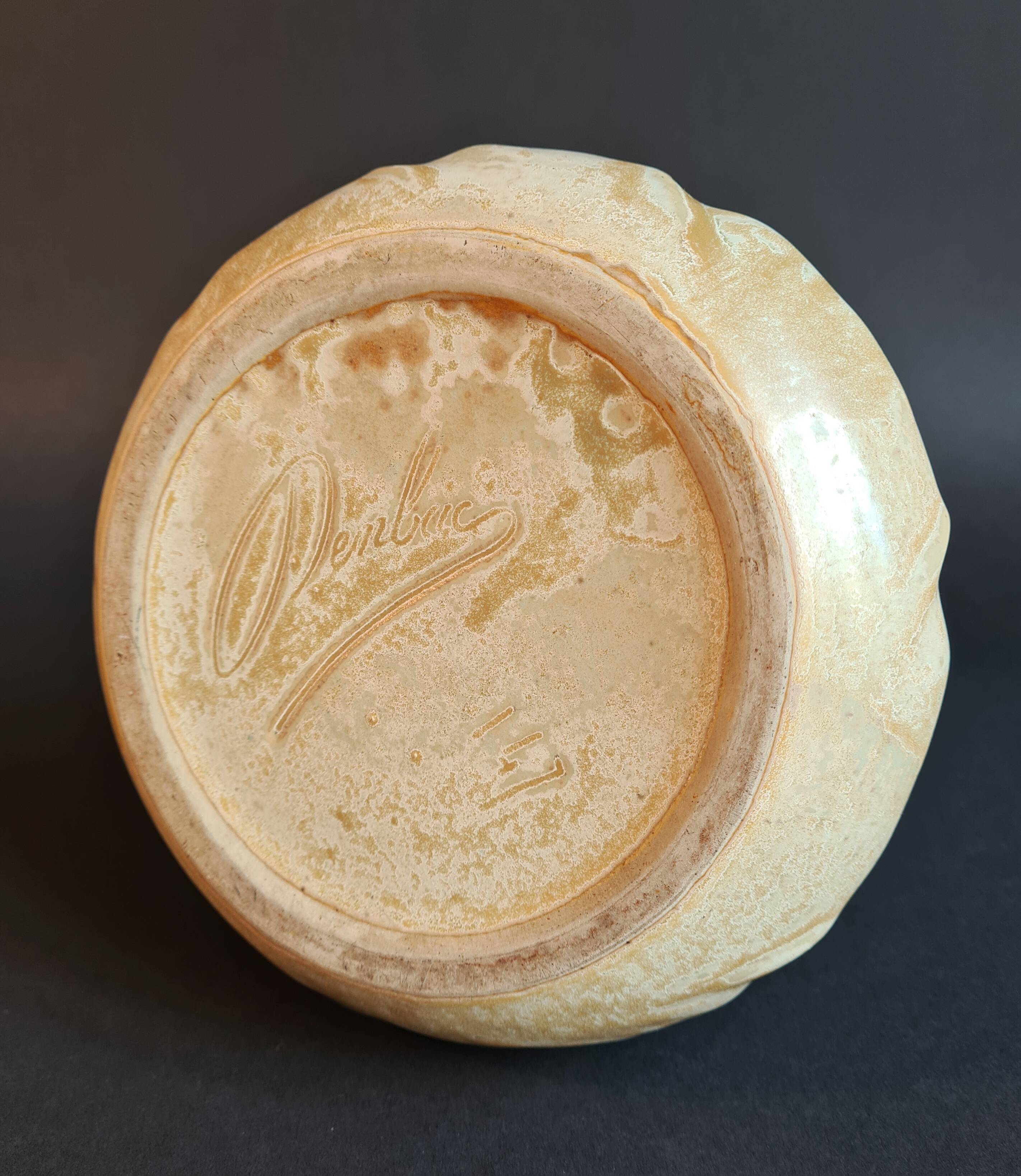 Flamé Stoneware Vase signed Denbac, very early 20th century - Art Nouveau