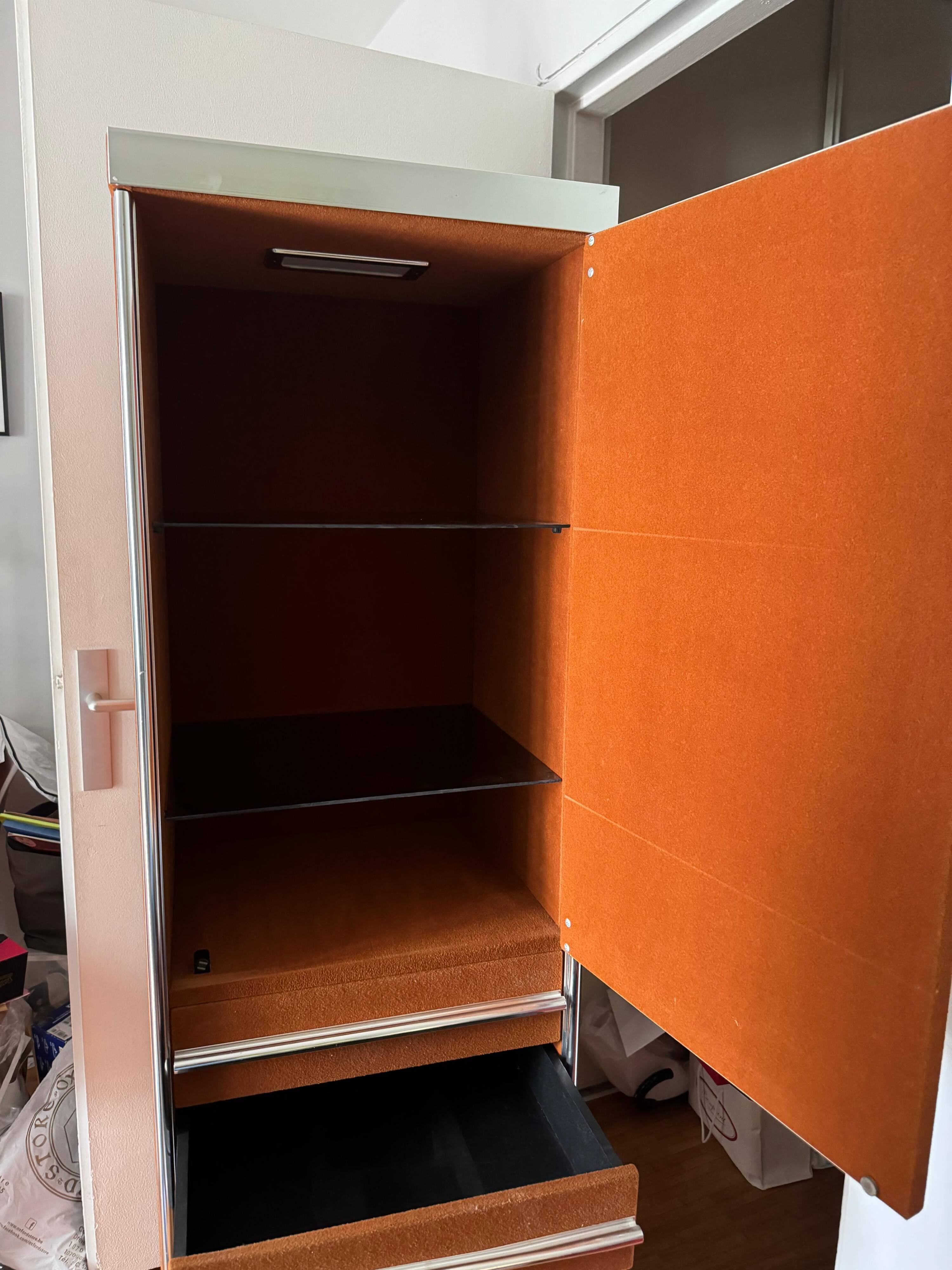 Guido Faleschini wardrobe for Hermès - 1970s - aluminium & felt