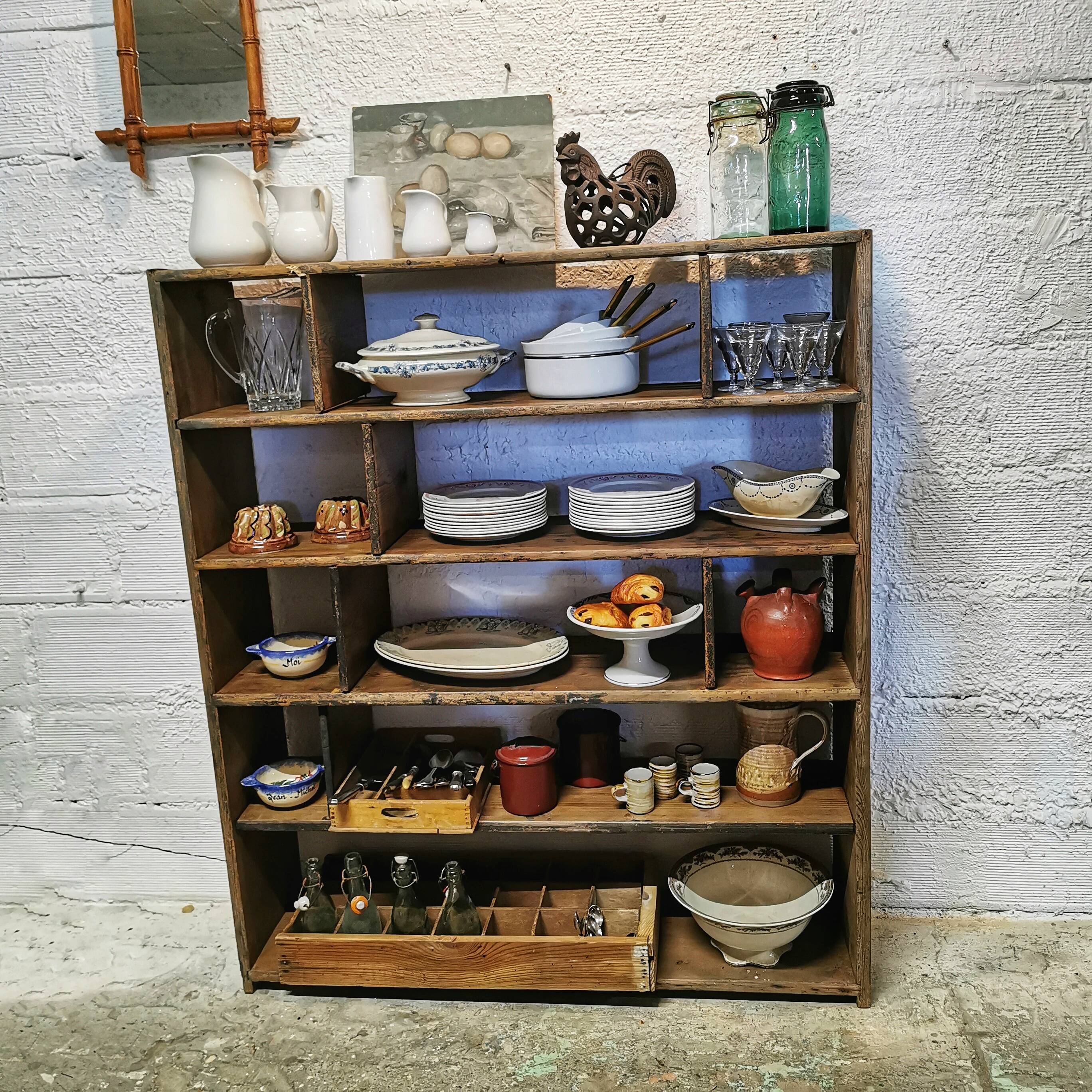 Large wooden workshop locker